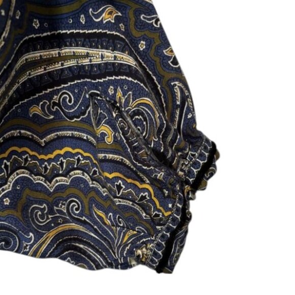 Massimo Dutti blue paisley print tunic mini dress size L - Picture 11 of 14
